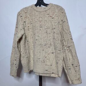 JCPenney Men's Speckled Cream Crewneck Sweater
